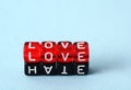 Love and Hate concept Royalty Free Stock Photo