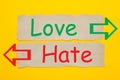 Love Hate Concept Royalty Free Stock Photo