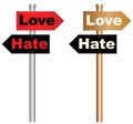 Love and Hate Royalty Free Stock Photo
