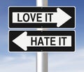 Love or Hate Royalty Free Stock Photo