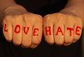 Love and Hate. Royalty Free Stock Photo