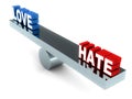 Love and hate Royalty Free Stock Photo