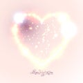 Love heart background from beautiful bright stars Royalty Free Stock Photo