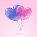 Love heart balloons illustration Royalty Free Stock Photo