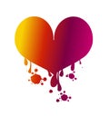 Love heart bleeding Royalty Free Stock Photo