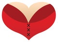 Love Heart boobs Royalty Free Stock Photo