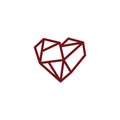 Love Heart Care Stone Geometric Line Business Logo