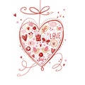 Love heart. Design element.Save the date background.