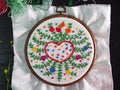 Love heart flower mind spiritual craft healing mental embroidery mandala handmade leisure hobby sewing illustration design art