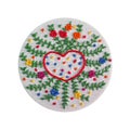 Love heart flower mind spiritual craft healing mental embroidery mandala handmade leisure hobby sewing illustration design art
