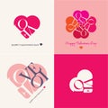 Love heart, Happy Valentines day cards, valentine day love beautiful Royalty Free Stock Photo