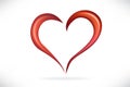 Heart of love valentines symbol logo icon vector image