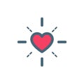 Love heart. Healthy heart logo icon. Vector illustration on background.