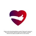 Love heart icon, Best love logo concepts, Okay vector logo. - Vector