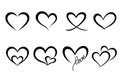 Love heart icon. Loving hearts vector icons set. Eps