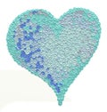 Love heart illustration. The illustration is made in photoshop. This is a simulation of oil on canvas.