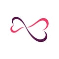Love Heart Infinity Logo Template Illustration Design. Vector EPS 10