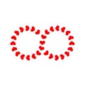 Love heart infinity vector symbol on white background Royalty Free Stock Photo
