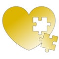 Love Heart Jigsaw Piece Royalty Free Stock Photo