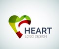 Love, heart, like, logo made of color pieces