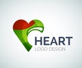 Love, heart, like, logo made of color pieces