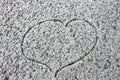 Love Heart loyalty winter cold background Valentine's Day Royalty Free Stock Photo