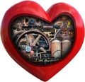 Love Heart, Machine Parts, Isolated Royalty Free Stock Photo