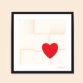 Love heart paper background Royalty Free Stock Photo