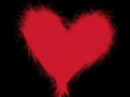 Love heart in red colour Royalty Free Stock Photo