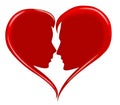 Love heart red romance lovers happy valentine Royalty Free Stock Photo