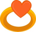 Love heart on ring Royalty Free Stock Photo