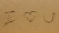 Love heart romantic beach. Royalty Free Stock Photo