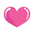 Love heart romantic decorative bright isolated icon design