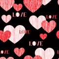 Love heart seamless pattern. Happy Farthers day ornament.