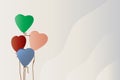 love or heart shaped balloons colorful nice gradient background wallpaper