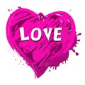 Love Heart Showing Valentine Romance 3d Illustration