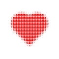 Love heart sign and white background with halftone style Royalty Free Stock Photo