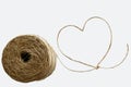 Love heart at sisal rope