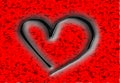 Love heart sparkle red background emboss texture