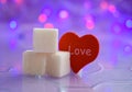 Love heart sugar crystal bright beauty