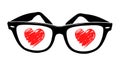 Love heart in sunglass