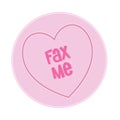 Love heart Sweet Candy - Fax Me Message vector Illustration Royalty Free Stock Photo