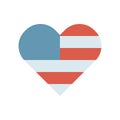 Love heart USA icon. Simple color vector elements of America icons for ui and ux, website or mobile application Royalty Free Stock Photo