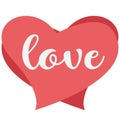 In love heart Vector Icon editable Royalty Free Stock Photo
