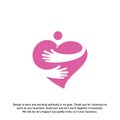 Love Hearth Care logo concept, Love People logo template, Charity logo template vector - Vector