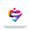 Love Hearth Care logo concept, Love People logo template, Charity logo template vector - Vector