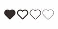 Love hearth icon variation symbol vector