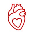 Love and hearth vector icon. Health and medical icon