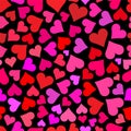 Love Hearts Black Background