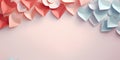 Love hearts composition origami paper background for Valentines Day Royalty Free Stock Photo